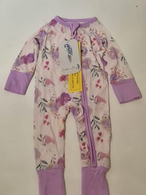 Bamboo Baby Zipped Romper The Summer Bouquet 0-3 Months Sabana Bay
